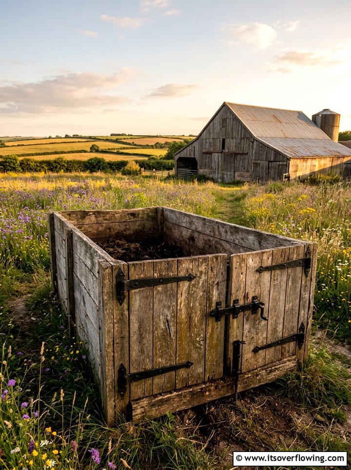 Farmhouse Style Manure Box - 25 backyard ideas with compost station