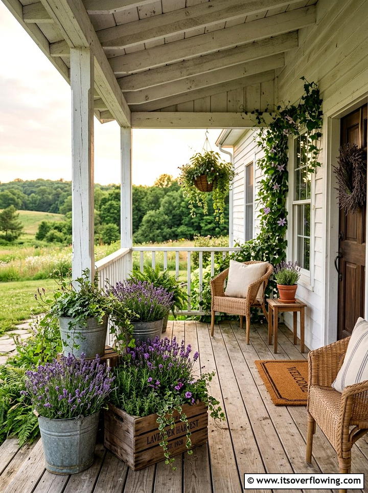 Farmhouse front porch greenery - 25 front porch decor ideas with greenery