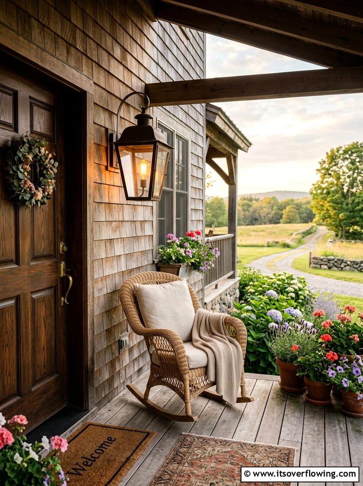 Farmhouse lantern - 25 front porch ideas with sconces