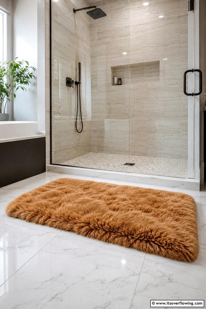 Faux Fur Bath Mat - 50 Fall Bathroom Decor Ideas Roundup- Timeless Tips