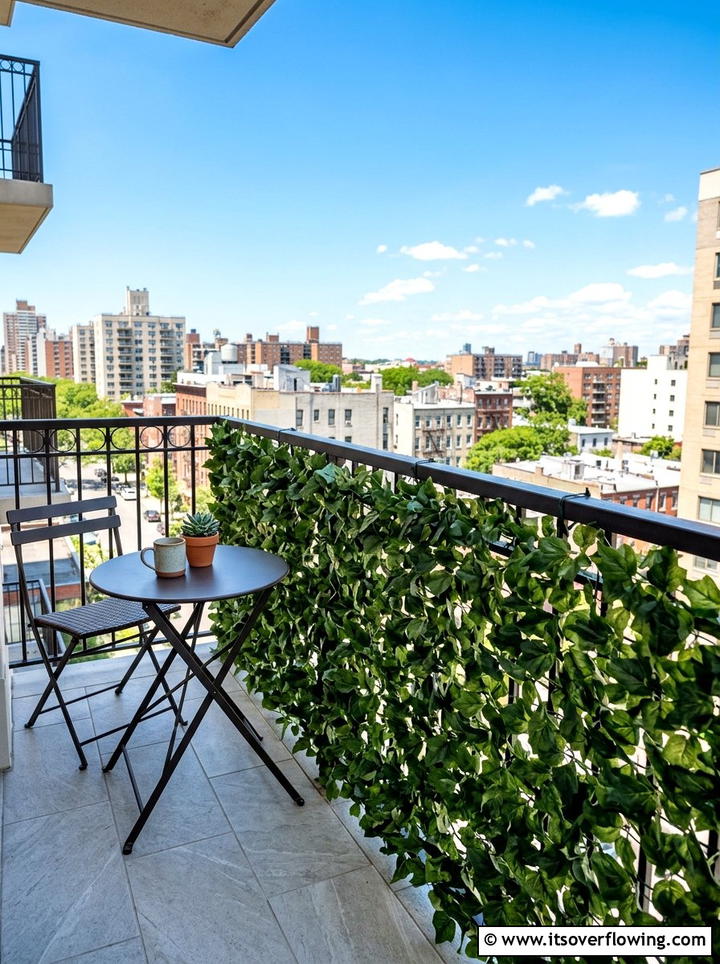 Faux Ivy Privacy Roll - 25 garden design ideas with privacy screens