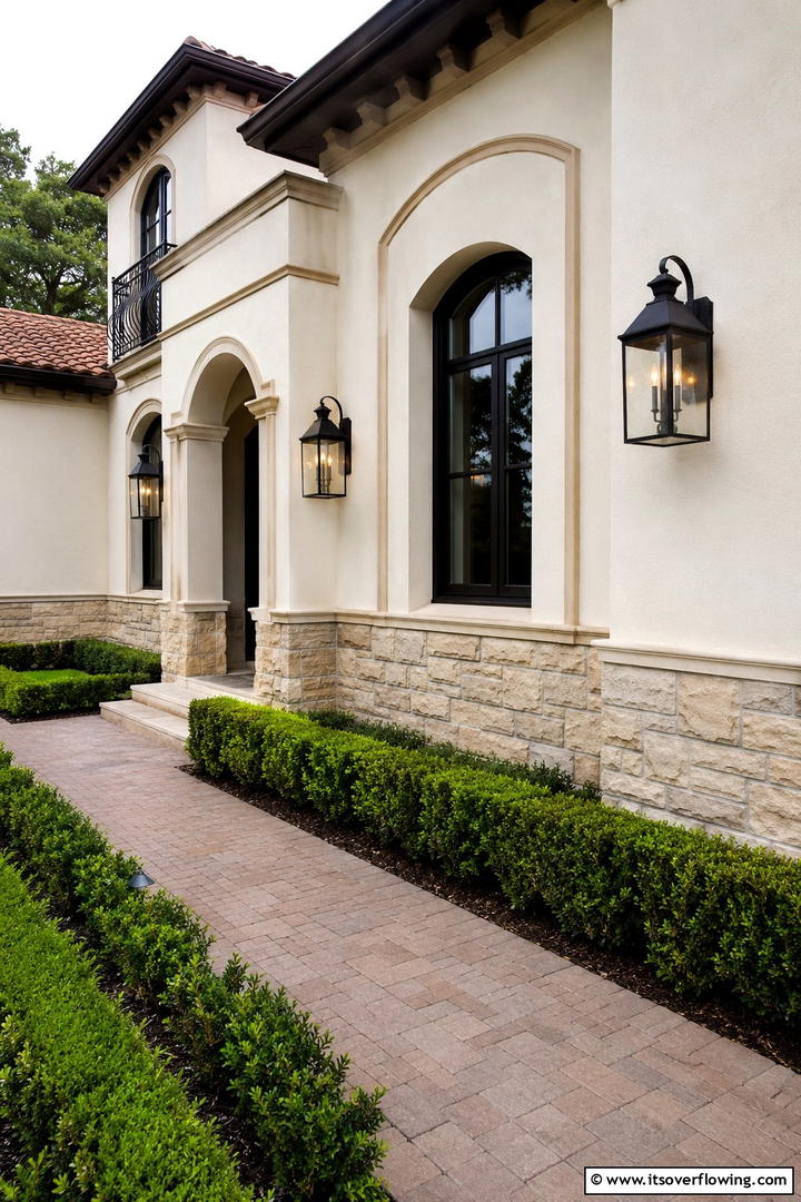 Faux Stone Panel Wainscoting - 25 Exterior Wainscoting Ideas to Enhance Your Home’s Curb Appeal