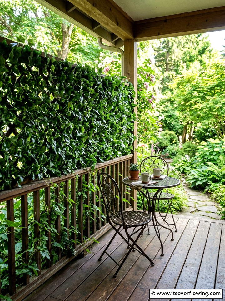 Faux ivy privacy fence - 25 front porch ideas with faux plants