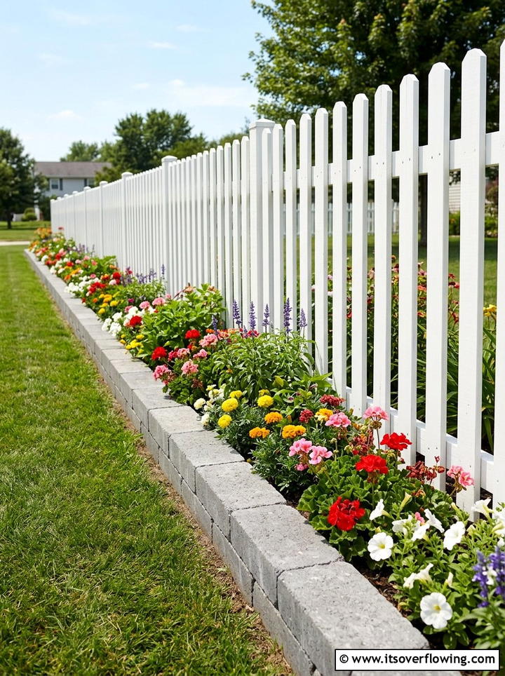 Fence Support - 25 recycled garden ideas with concrete blocks