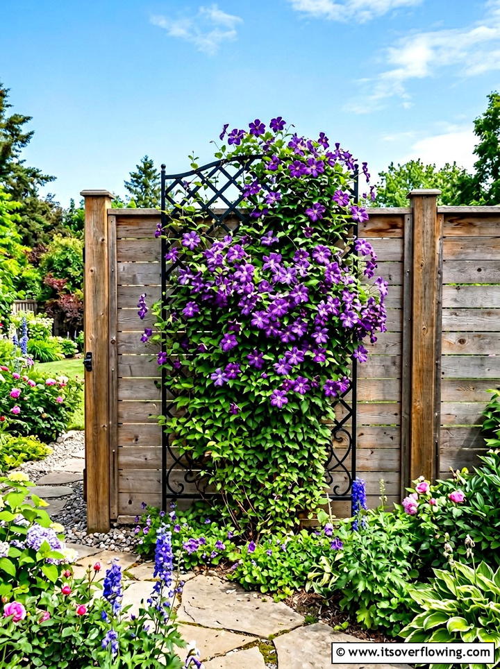 Fence Trellis - 25 cheap garden ideas with vertical gardens