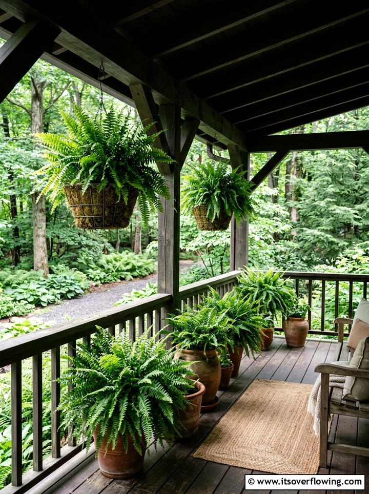 Fern Porch Display For Shade - 25 creative garden ideas for porches