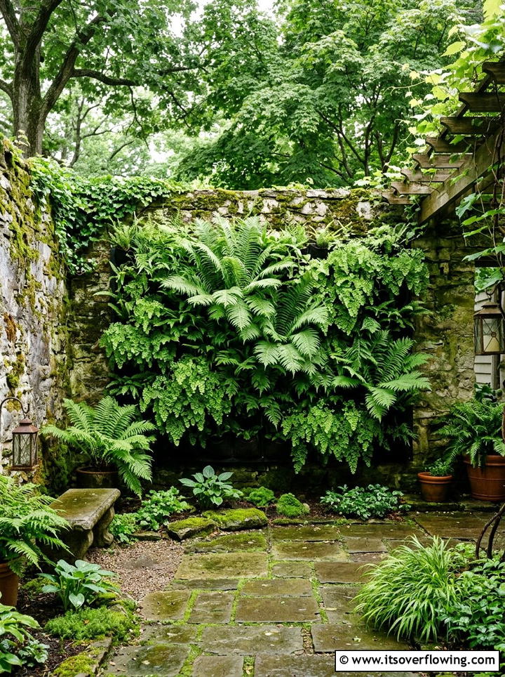Fern Wall For Shade - 25 garden ideas with vertical gardens
