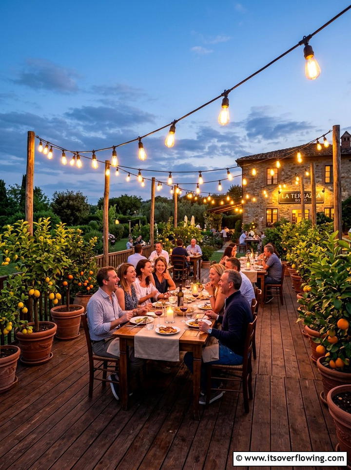 Festoon light for patio - 25 garden decor ideas with lights