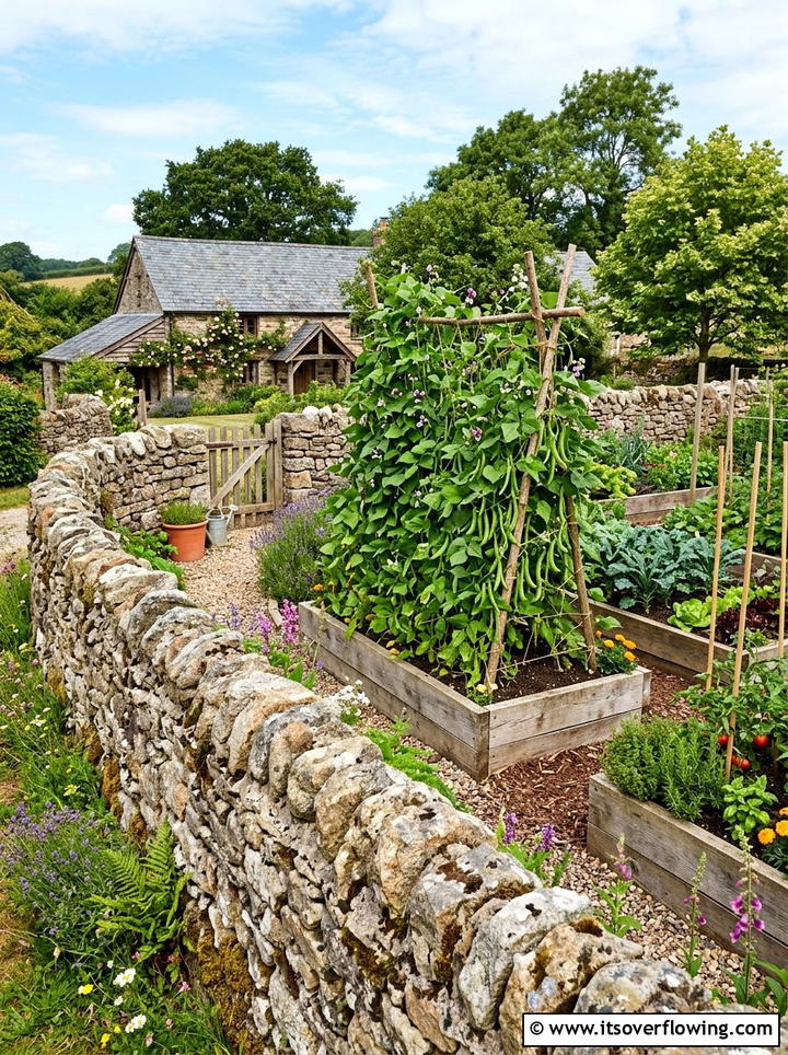 Fieldstone Wall - 25 garden decor ideas with stone accents
