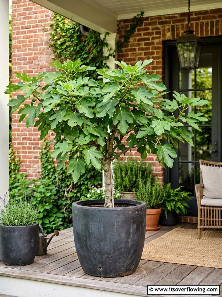 Fig Tree Containers - 25 front porch ideas with edible plants