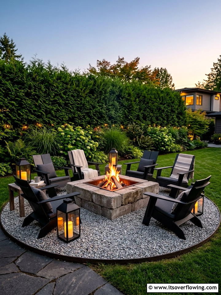 Fire Pit - 25 recycled garden ideas with concrete blocks