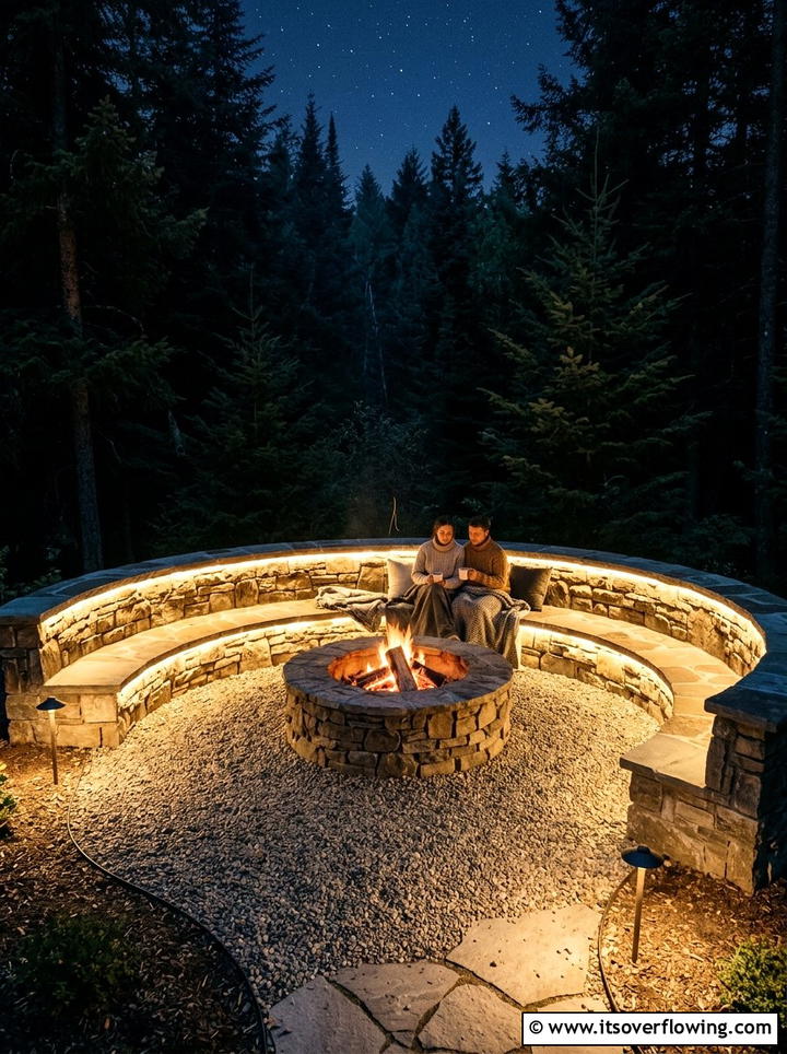 Fire Pit Ambient Light - 25 garden ideas with lights