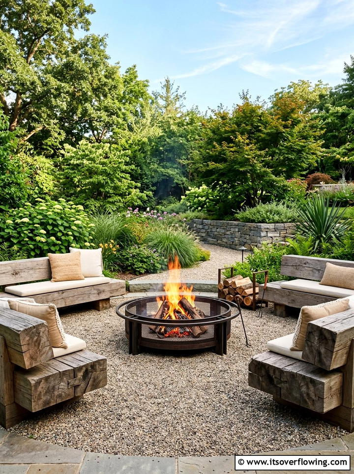 Fire Pit Area - 25 backyard ideas for winter ambiance