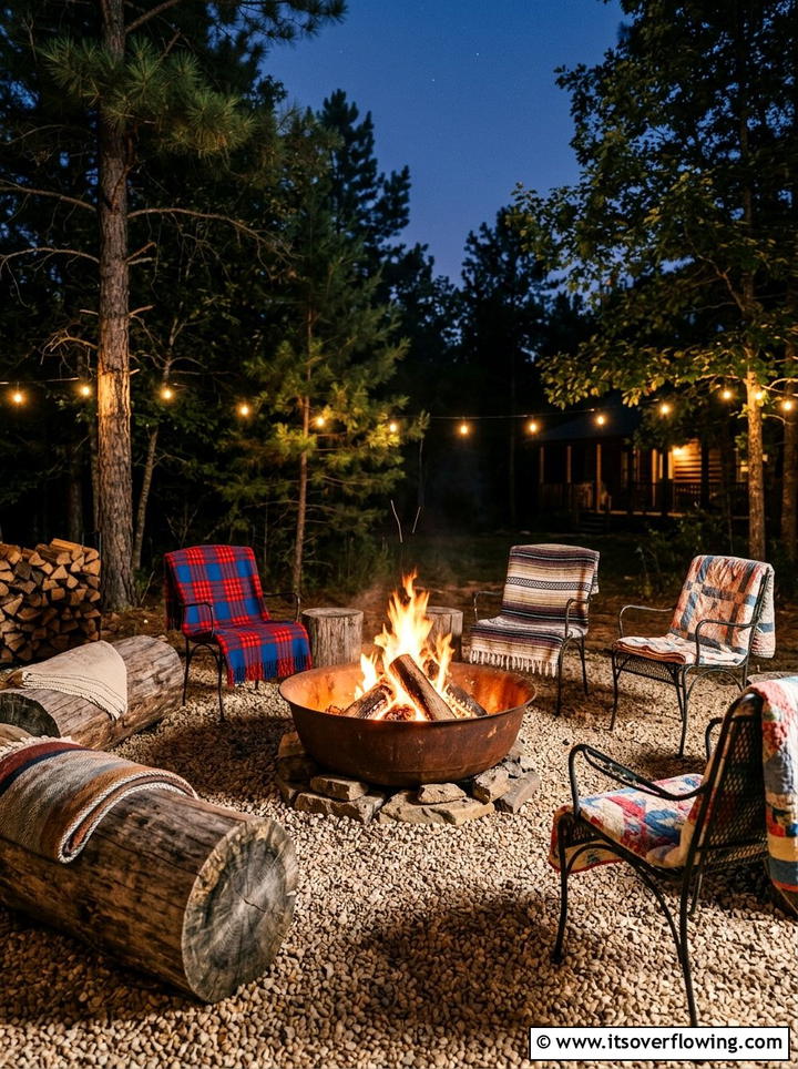 Fire Pit Area - 25 backyard ideas with boho style