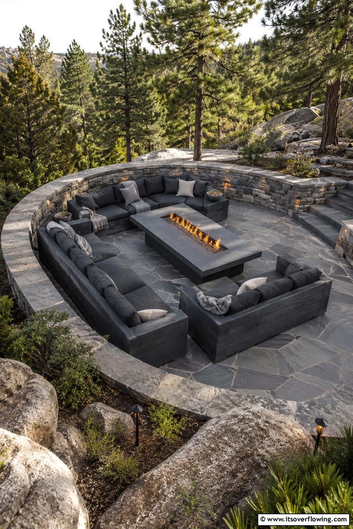 Fire Pit Dining Lounge - 30 Inviting Outdoor Dining Area Ideas for Al Fresco Meals