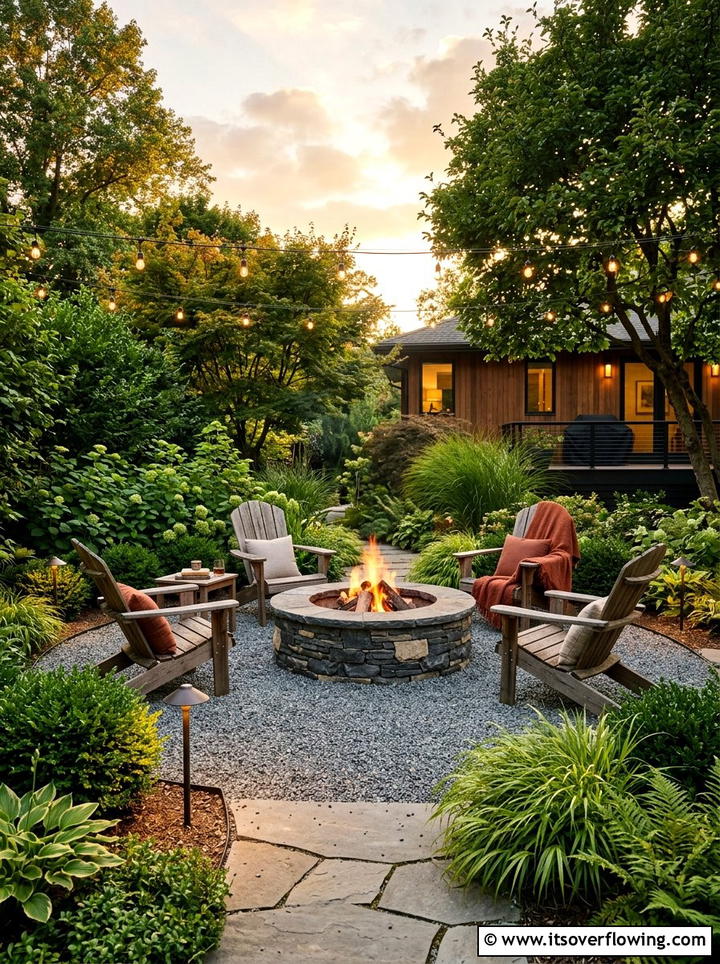 Fire Pit Gravel Area - 25 backyard ideas with gravel