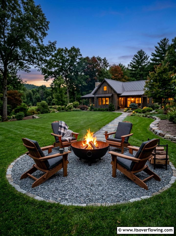 Fire Pit Gravel Patio - 25 backyard ideas with gravel patio