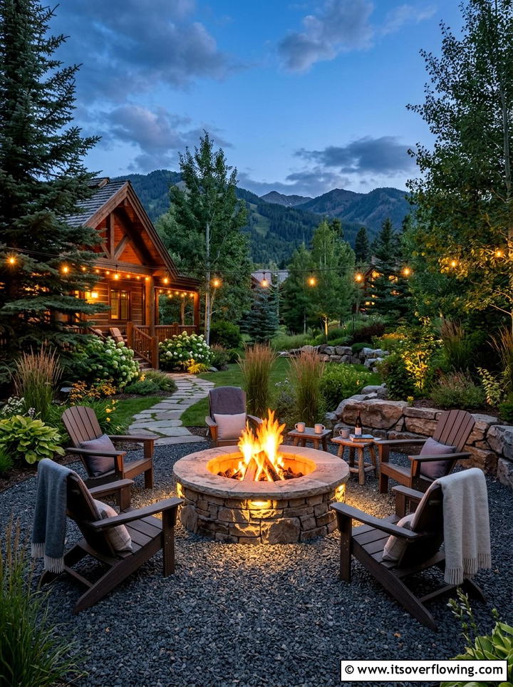Fire Pit Lighting - 25 backyard decorating ideas with lights