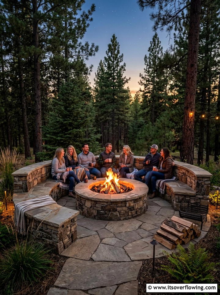 Fire Pit Patio - 25 backyard ideas with patio