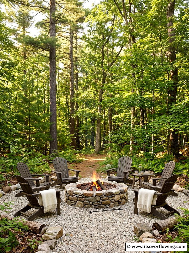 Fire Pit Seating - 25 garden ideas for farmhouse homes