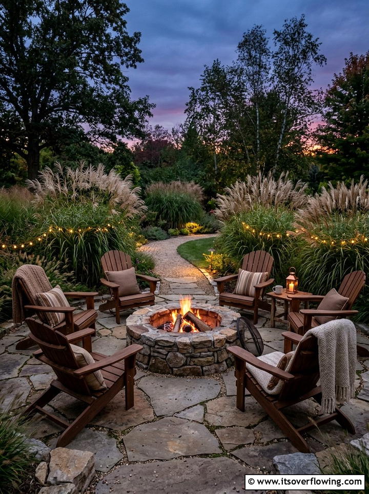 Fire Pit Seating Area - 25 creative garden ideas for spring makeover