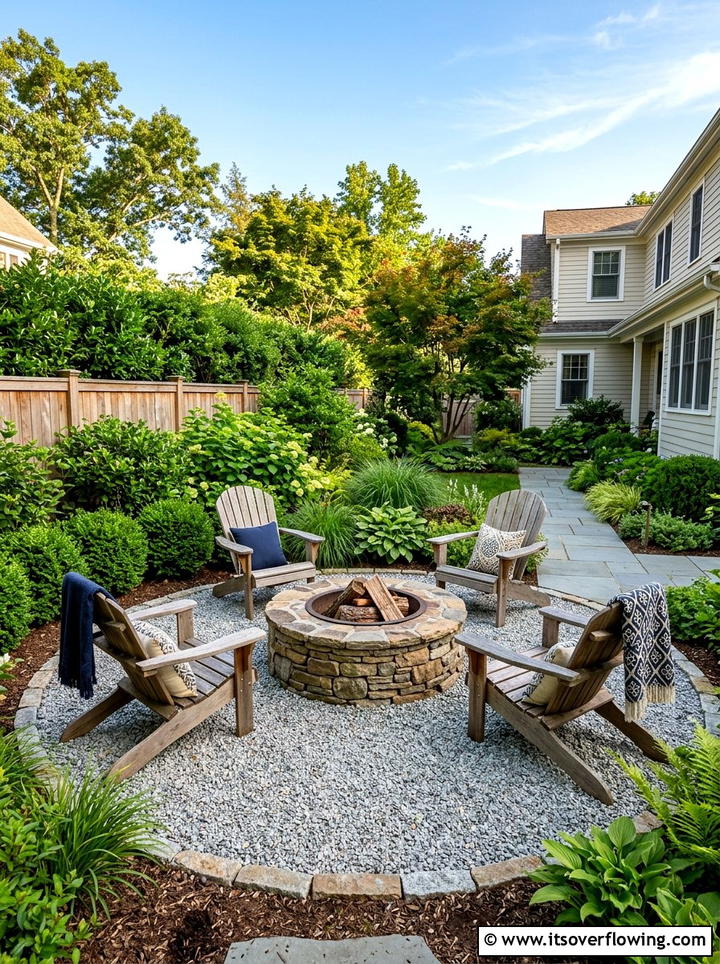 Fire Pit Seating Area For Side Yard - 25 backyard ideas for corner lots