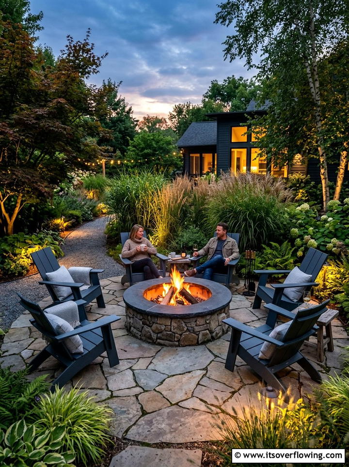 Fire Pit Terrace - 25 garden design ideas with terraces