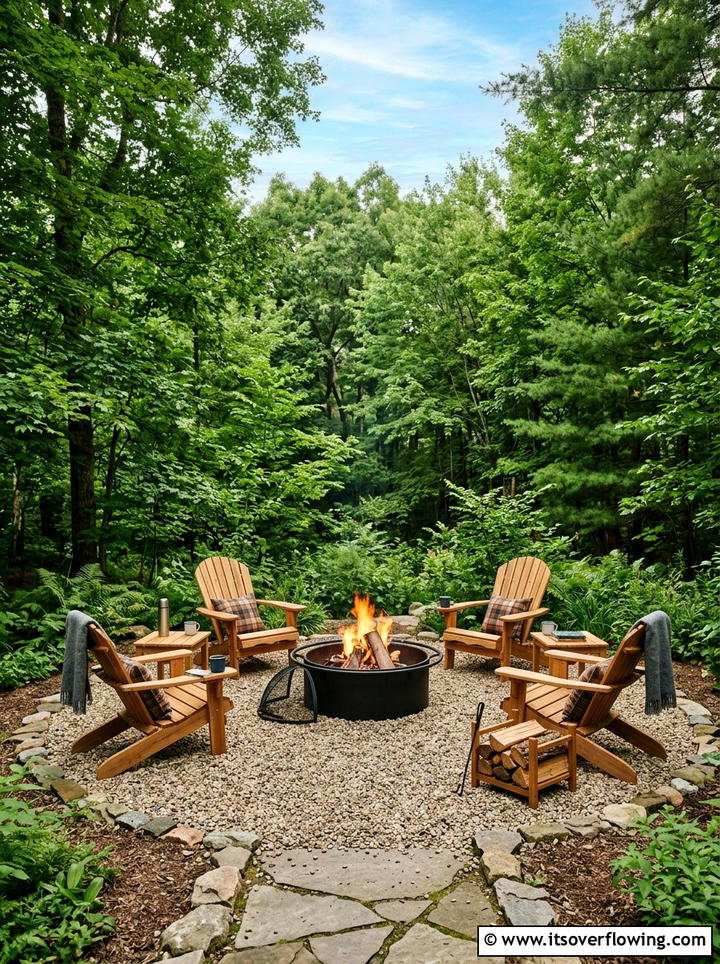 Fire Pit With Pea Gravel - 25 backyard decorating ideas with gravel zones
