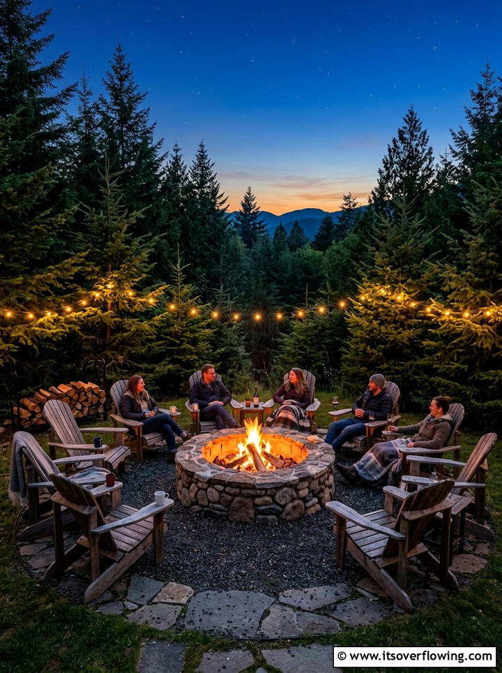 Fire pit circle - 25 creative garden ideas with hidden garden corners