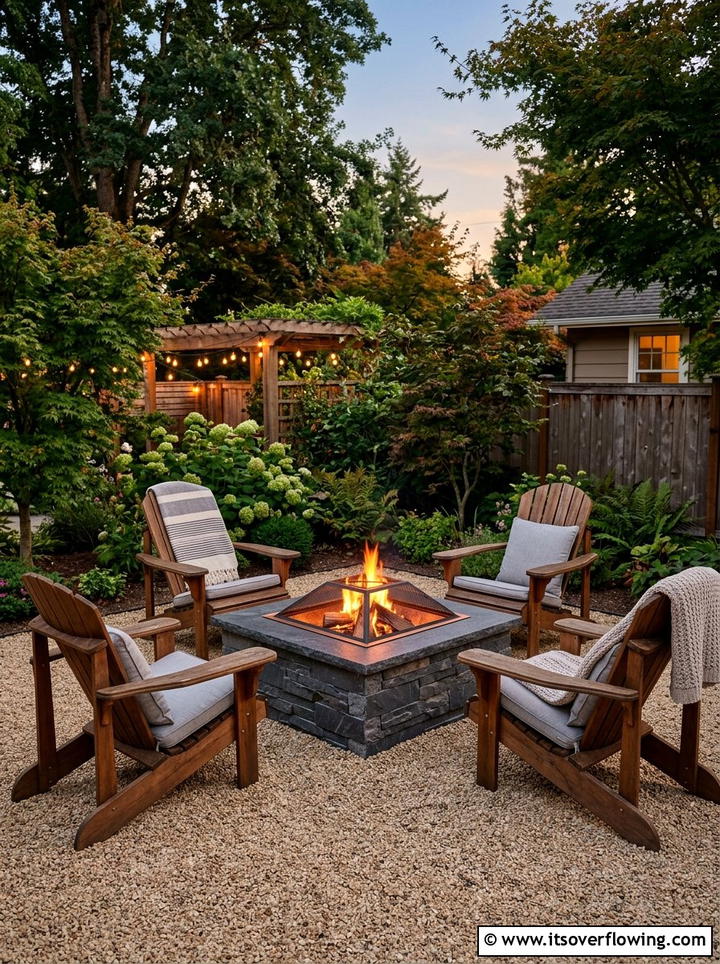 Fire pit lounge - 25 creative garden ideas with outdoor reading spaces