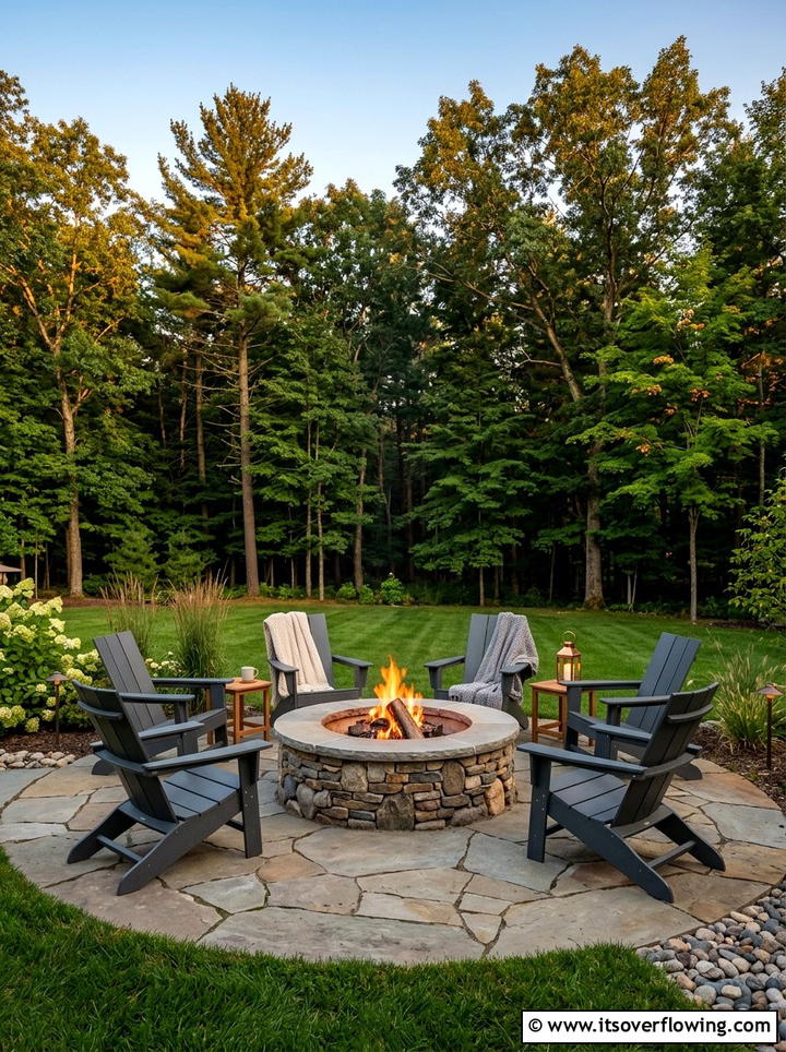 Fire pit seating - 25 backyard ideas with cozy corner