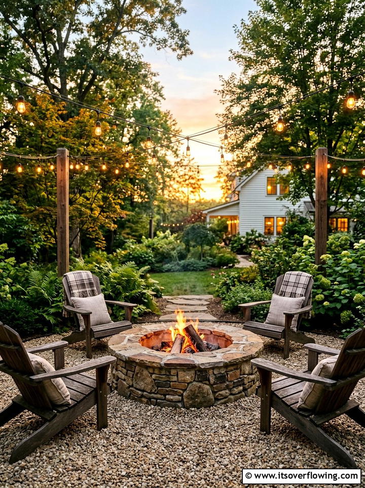 Fire pit seating area - 25 backyard ideas for summer parties