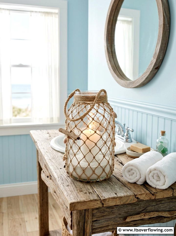 Fishing Net Lantern - 25 reusing old things ideas for lantern decor