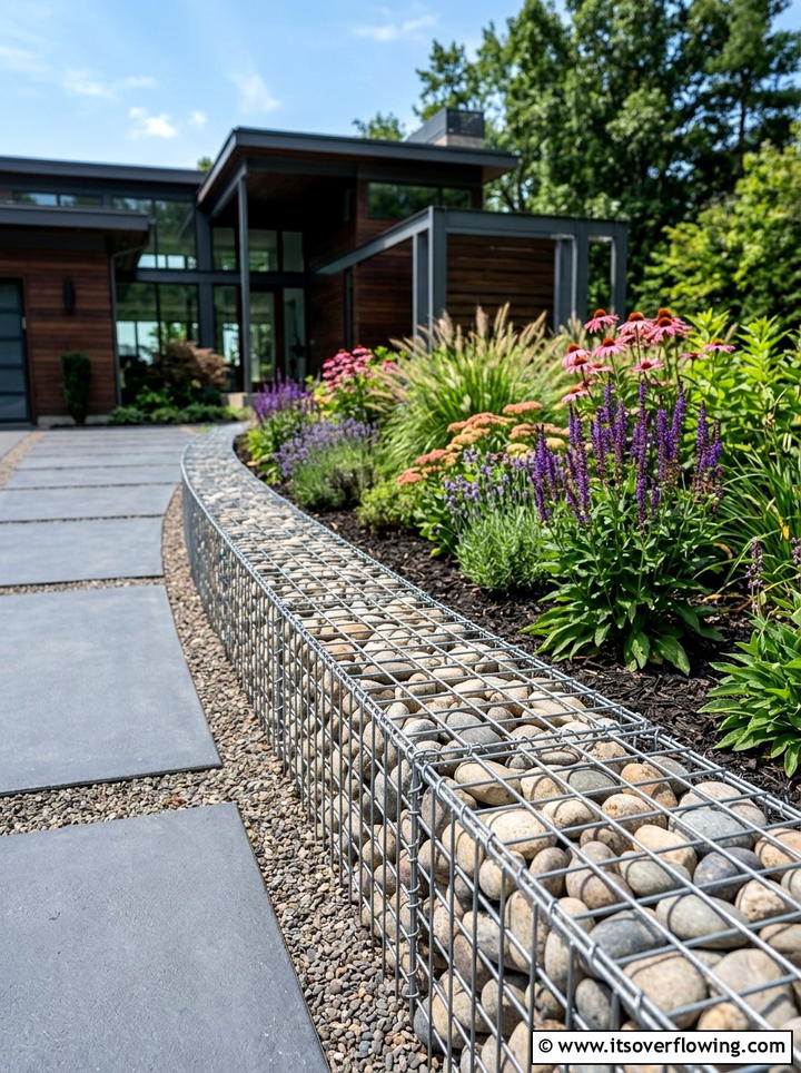 Flagstone Garden Bed Edge - 25 cheap garden ideas with edging