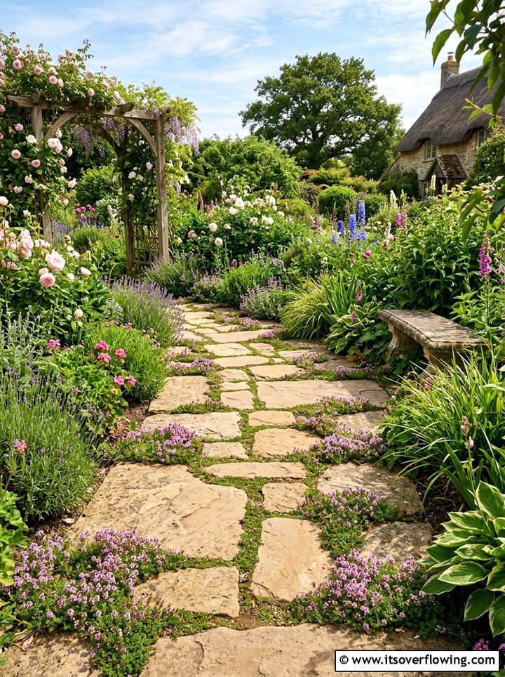 Flagstone Garden Path - 25 garden ideas for side yards