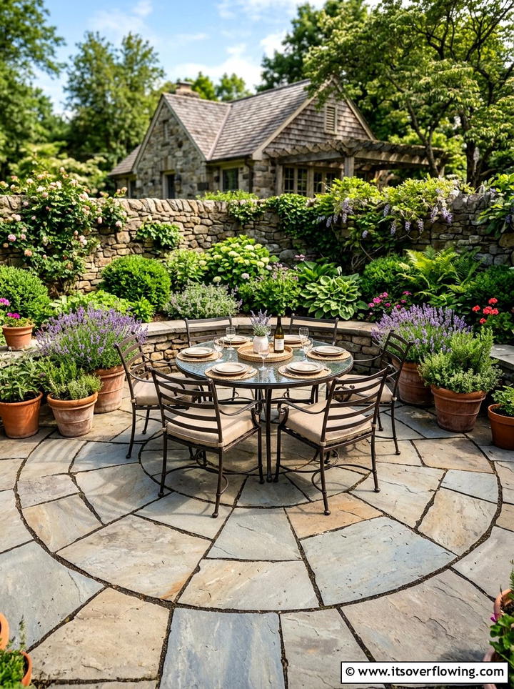 Flagstone Patio - 25 garden decor ideas with stone accents