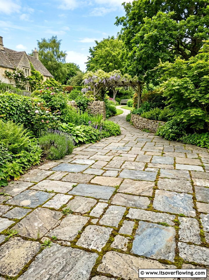 Flagstone Patio Floor - 25 small garden ideas for townhouses