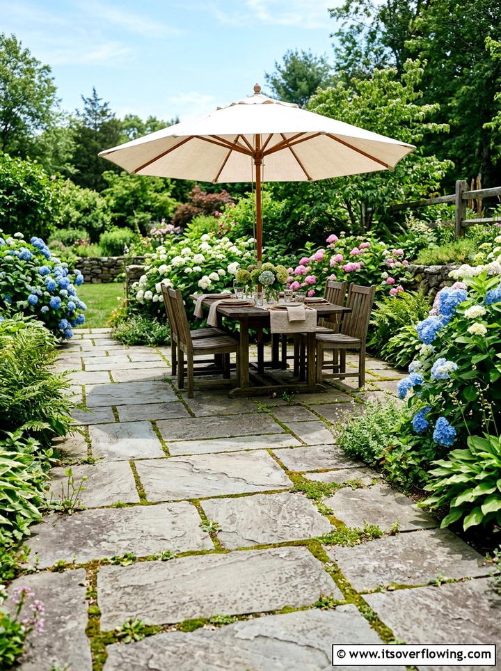 Flagstone Patio Setting - 25 garden ideas for spring