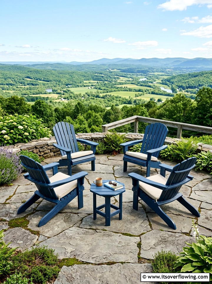 Flagstone Patio With Adirondack Chairs - 25 garden ideas with seating