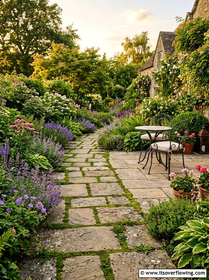 Flagstone Paver Walkway - 25 reusing old things ideas for garden pathways
