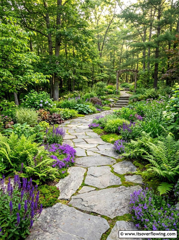 Flagstone Walkway - 25 garden ideas with pathways