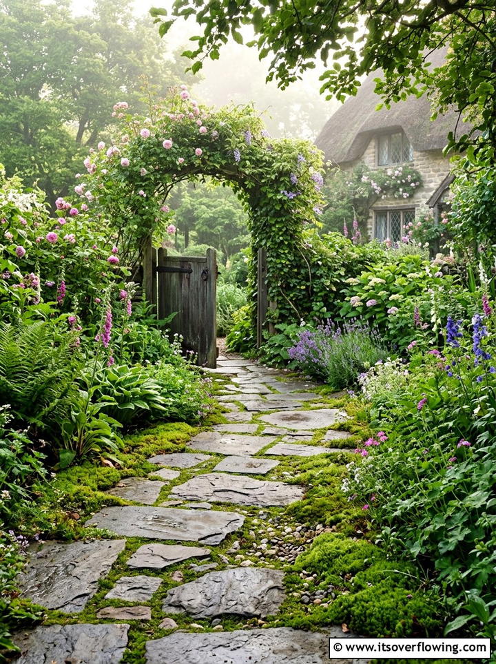 Flagstone path - 25 creative garden ideas with no lawn design