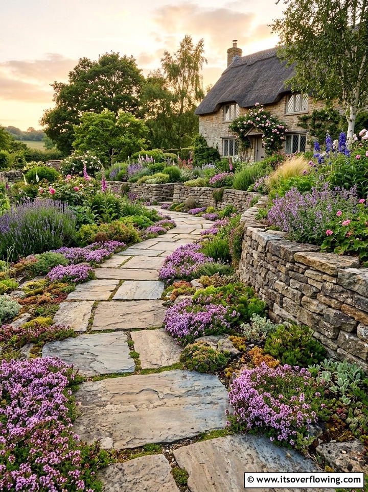 Flagstone rock garden - 25 garden design ideas with rock gardens