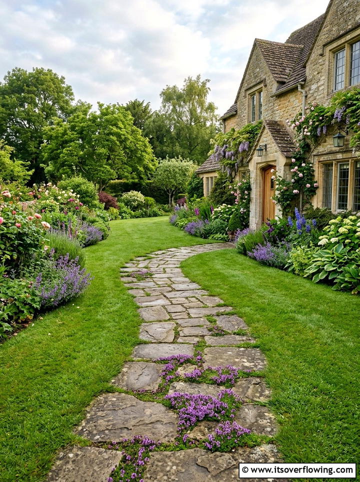 Flagstone walkway - 25 garden decor ideas for curb appeal