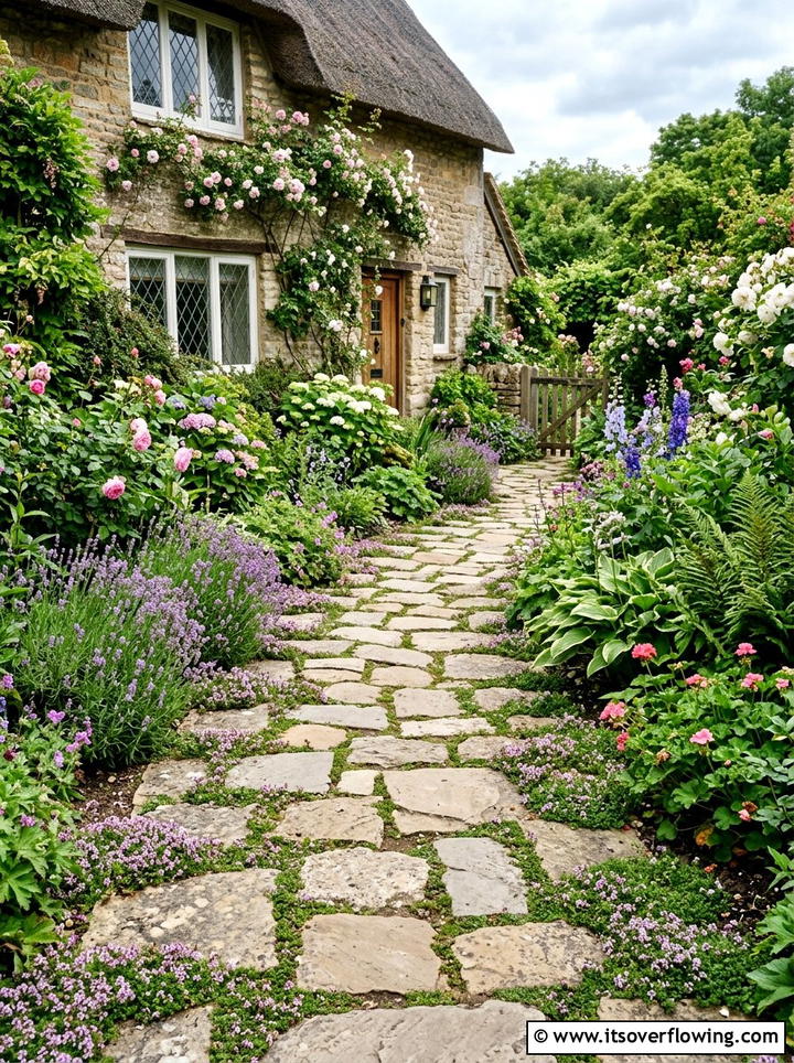 Flagstone walkway - 25 creative garden ideas with drought proof landscaping