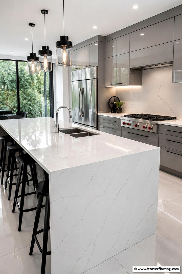 Flawless Finish Quartz Countertop - 30 Quartz Kitchen Countertops for Modern & Durable Surfaces