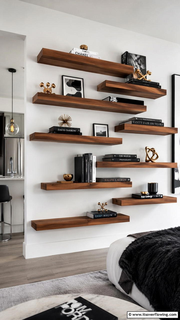 Floating Built in Bookshelves - 25 Built-in Bookshelf Ideas for Stylish Home Storage