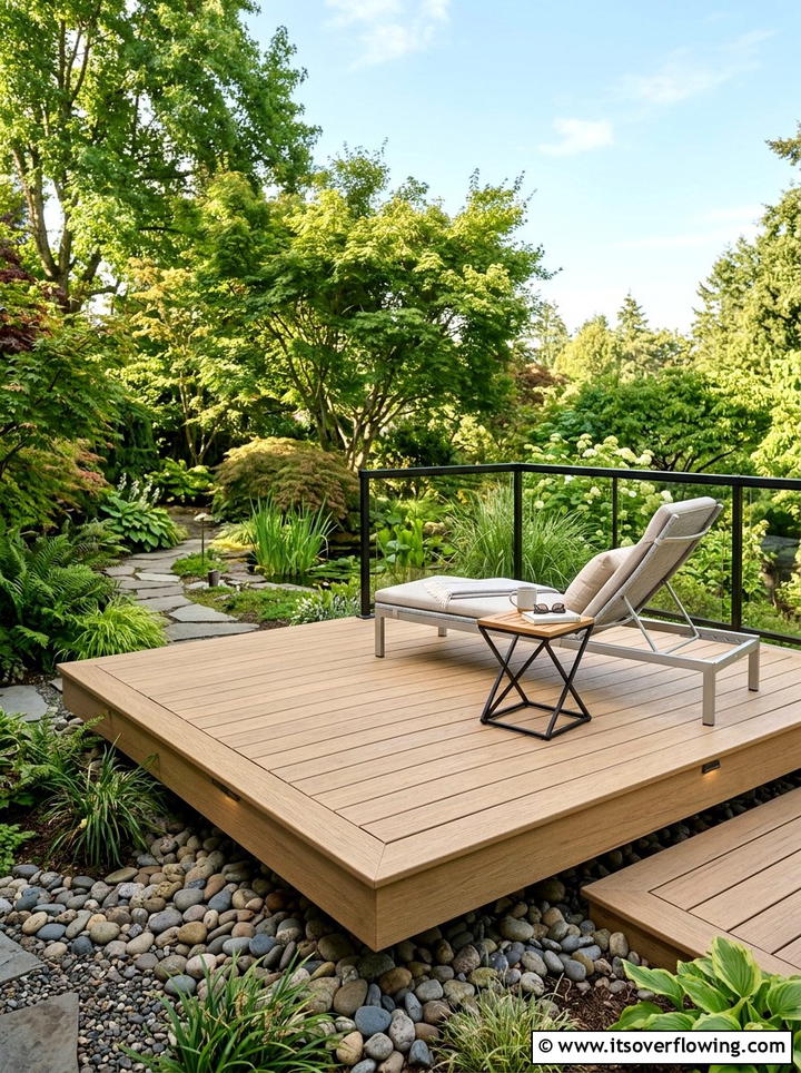 Floating Deck - 25 small garden ideas for backyard