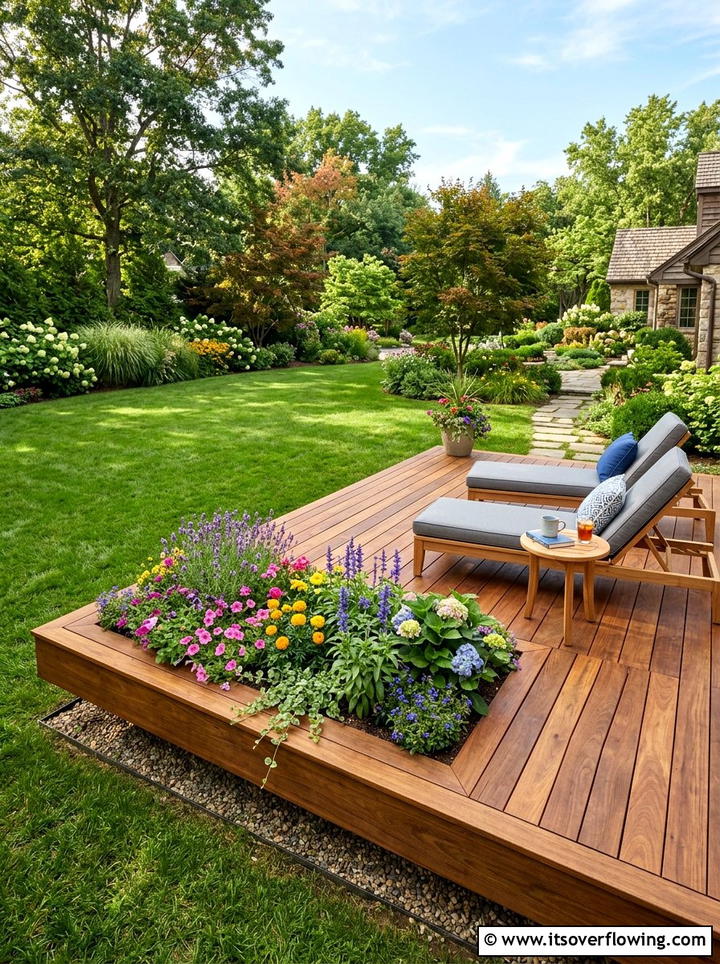 Floating Deck Planter Box - 25 garden ideas with planter boxes