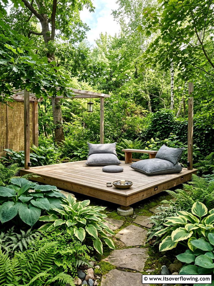 Floating Deck Retreat - 25 backyard ideas with meditation corner